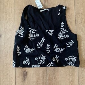 Abercrombie & Fitch Linen-Blend Squareneck Set Top